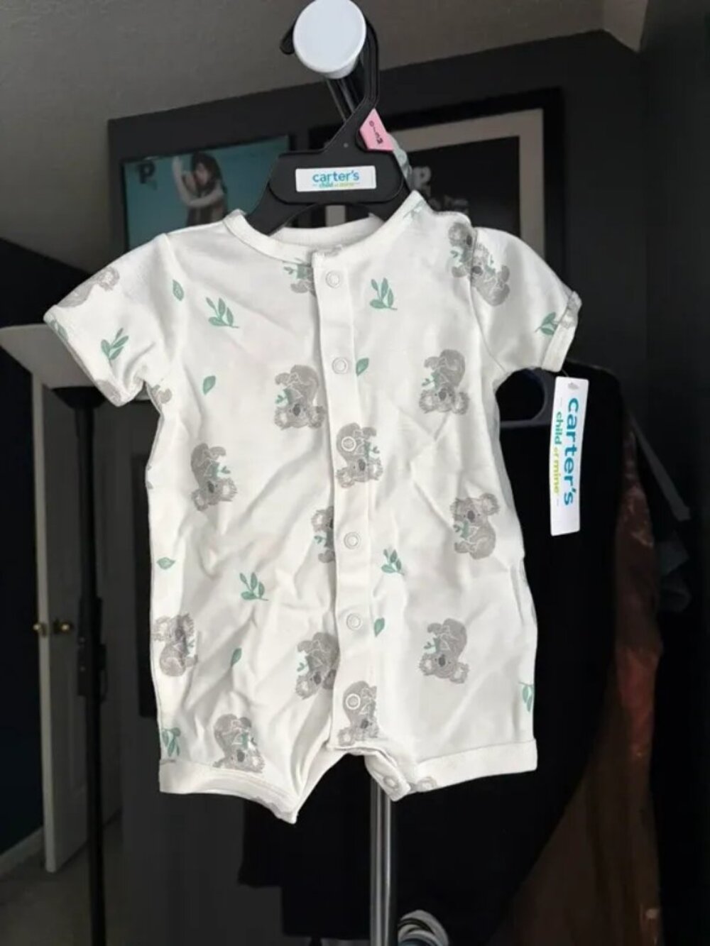 Carter’s Child of Mine 0-3M Koala Print Romper NWT